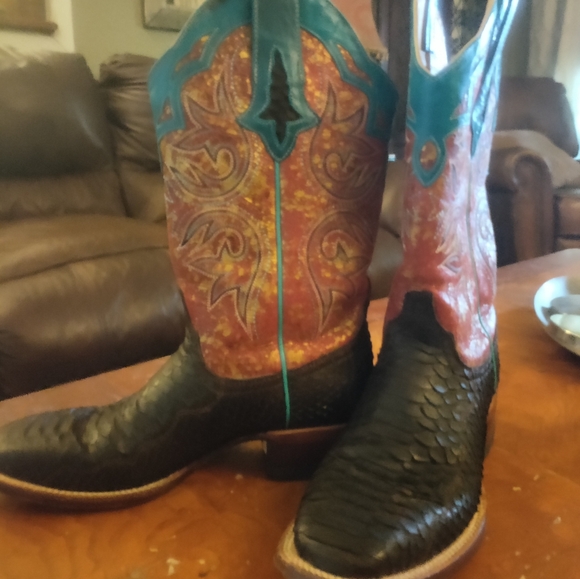 Cinch boots size 7.5B EXOTIC cowgirl boots - Picture 4 of 9